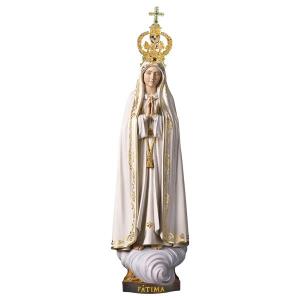 Our Lady of Fátima Capelinha with crown filigree Exclusive - Linden wood carved