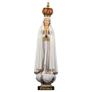 Madonna Fátima der Pilger mit Krone - Lindenholz geschnitzt