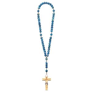 Rosary Exclusive Marbled Blue with Crucifix