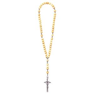 Rosary Exclusive Wood Tone with Pope Cross