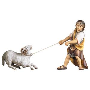 UL Junge ziehend mit Schafbock kniend - 2 Teile