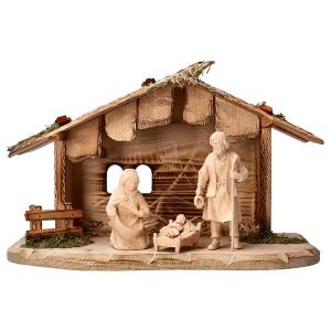 MO Farmer Nativity Pine Set 5 Pieces