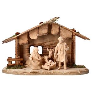 MO Farmer Nativity Pine Set 7 Pieces