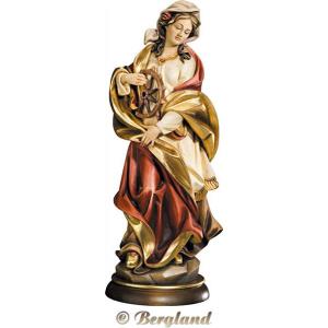 Heiligenfigur 20cm Katharina von Alexandria mit Rad Design Echtholz Hl Color 