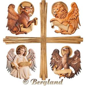 4 Evangelisten Symbole mit Kreuz