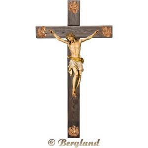 Cristo Pisa su croce "Legno vecchio" con Evangelisti
