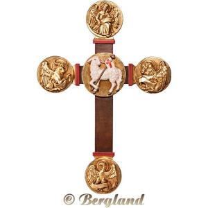 Kreuz mit Osterlamm und Evangelisten