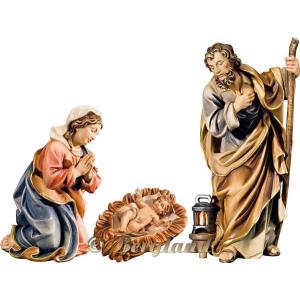 Hl. Familie mit Jesuskind in geschnitzter Wiege (ohne Sockel)