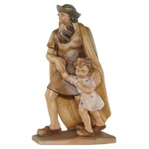 Shepherd with child tirolean crib