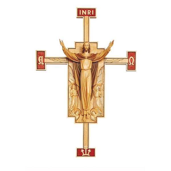 Christus Auferstanden mit Kreuz - color