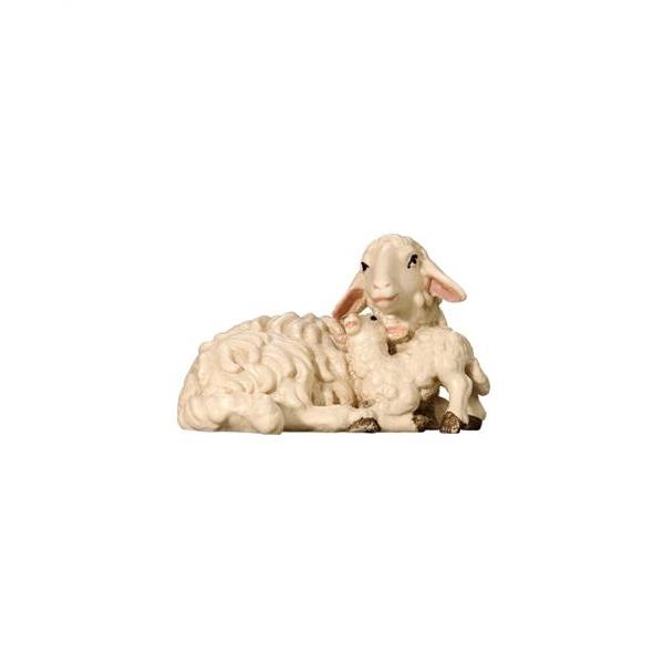 Schaf liegend mit Lamm - 