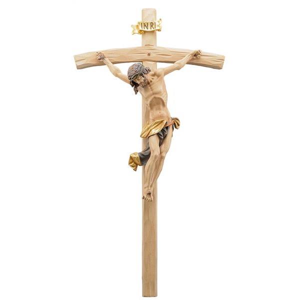 Christus barock mit gebogenem Kreuz - antik