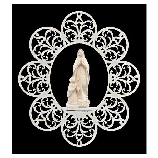 Ornamente + Madonna Lourdes stilisiert+Bernardette - natur