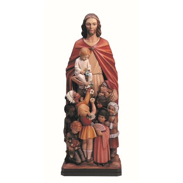 Jesus mit den Kindern der Welt  - Fiberglass COLOR