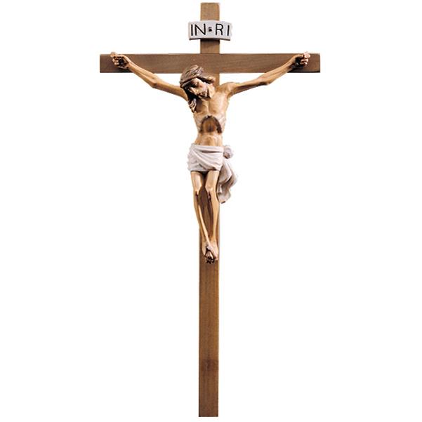 Tiroler Kruzifix Kreuz L. 43 cm - lasiert