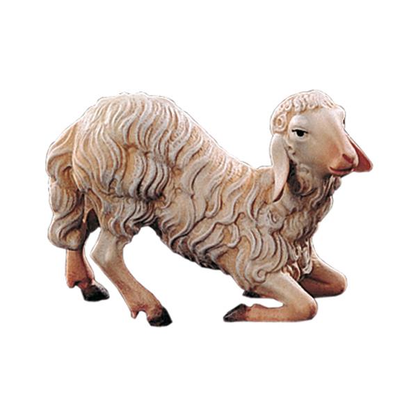 Schaf kniend (ohne Sockel) - lasiert