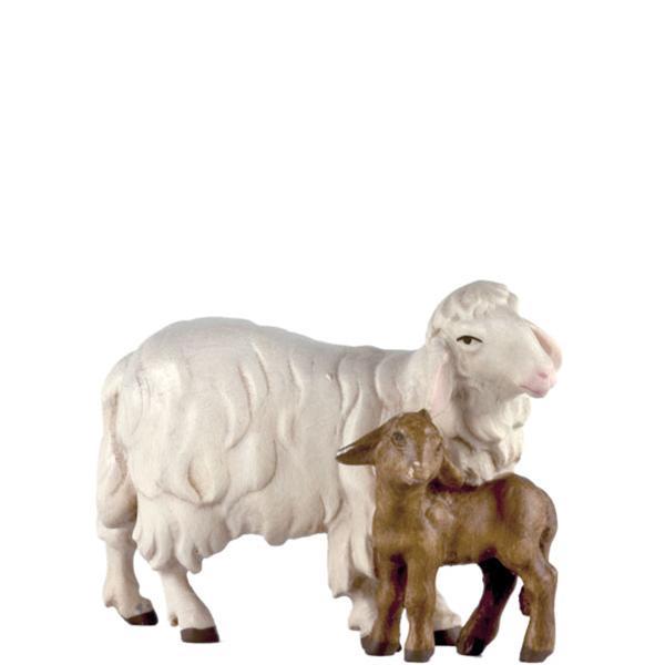 Schaf mit 1 Lamm - lasiert