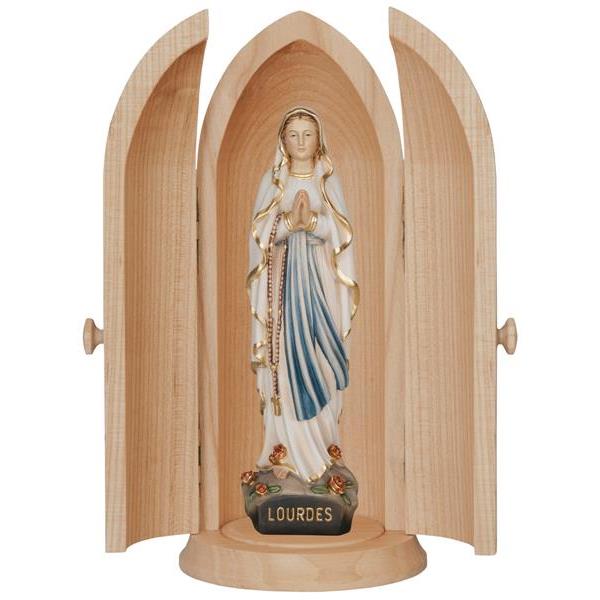 Madonna von Lourdes in Nische - color