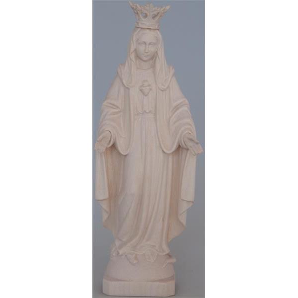 Herz-Maria Statue Maria Unbefleckte & Krone - natur