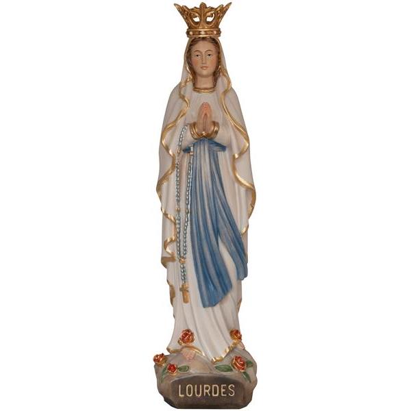 Madonna Lourdes mit Krone aus Grödnertal - color