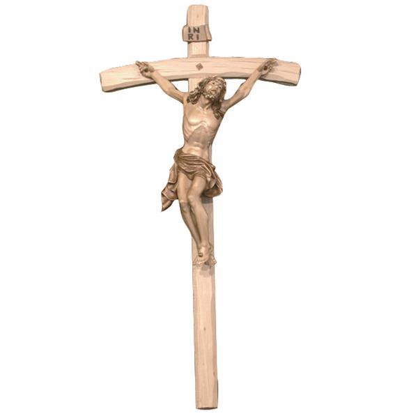 Corpus sterbend mit Kreuz - mehrtoenig gebeizt