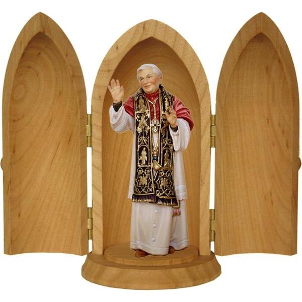 Papst Benedikt der  XVI in der Nische - color