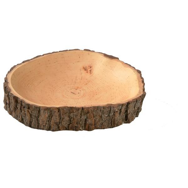 Aschenbecher aus Holz mit Rinde - natur