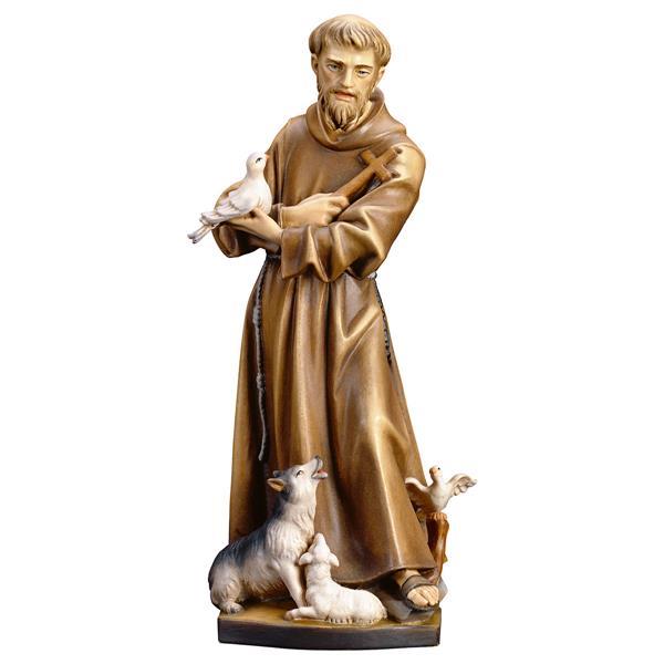 Hl. Franziskus von Assisi mit Tiere - color