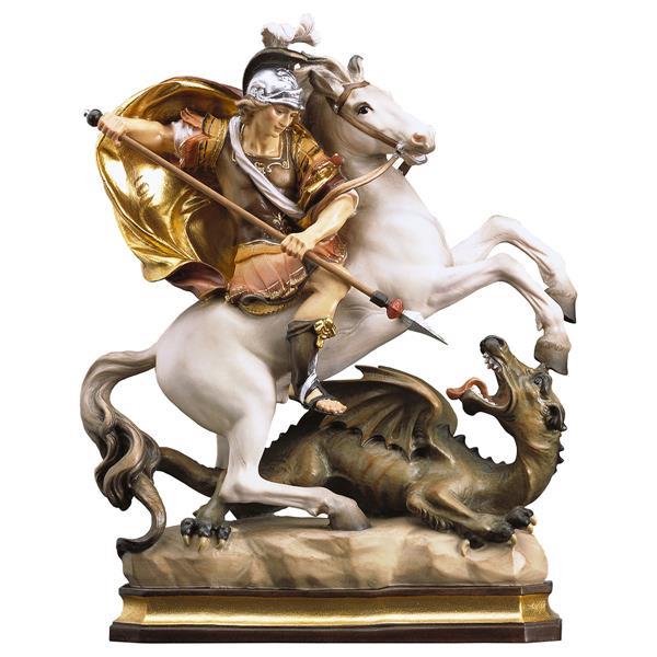 Hl. Georg auf Pferd mit Drache - color
