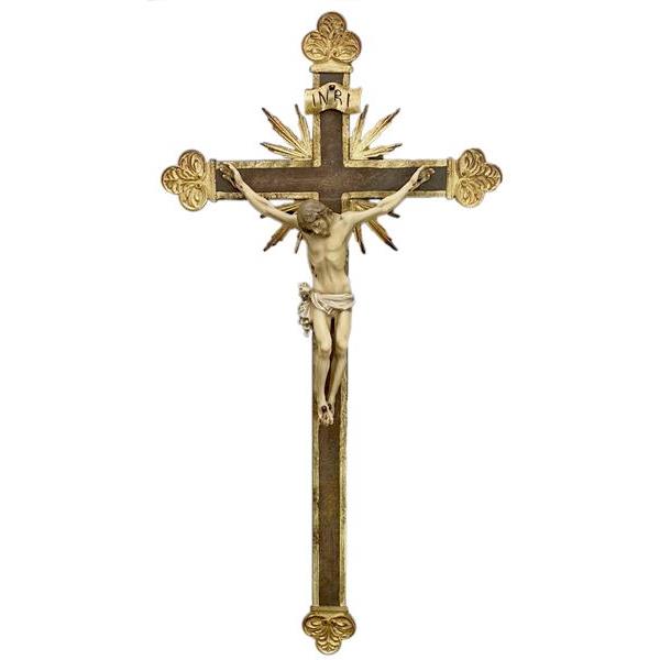 Kreuz mit Strahlen und Korpus Tacca - lasiert