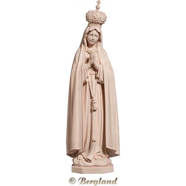 Madonna von Fatima mit Holzkrone - natur